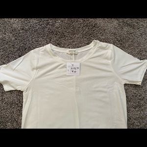 Zenana Avery Tee shirt or mini dress off white